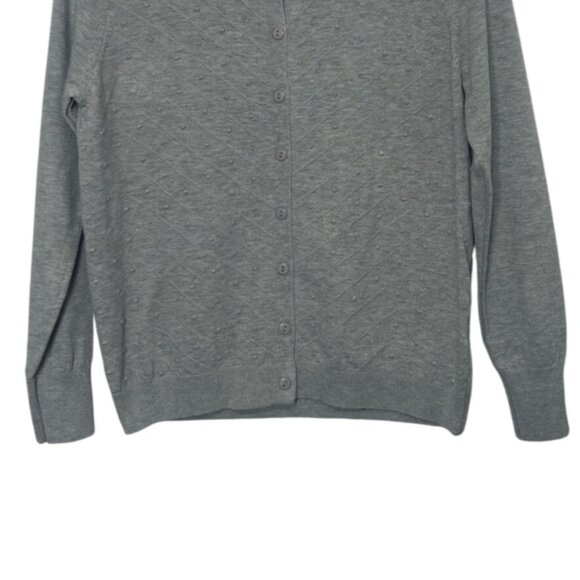 Blu Dahlia Cardigan Sweater Womens Medium Gray New WOT Button Front - Picture 4 of 7